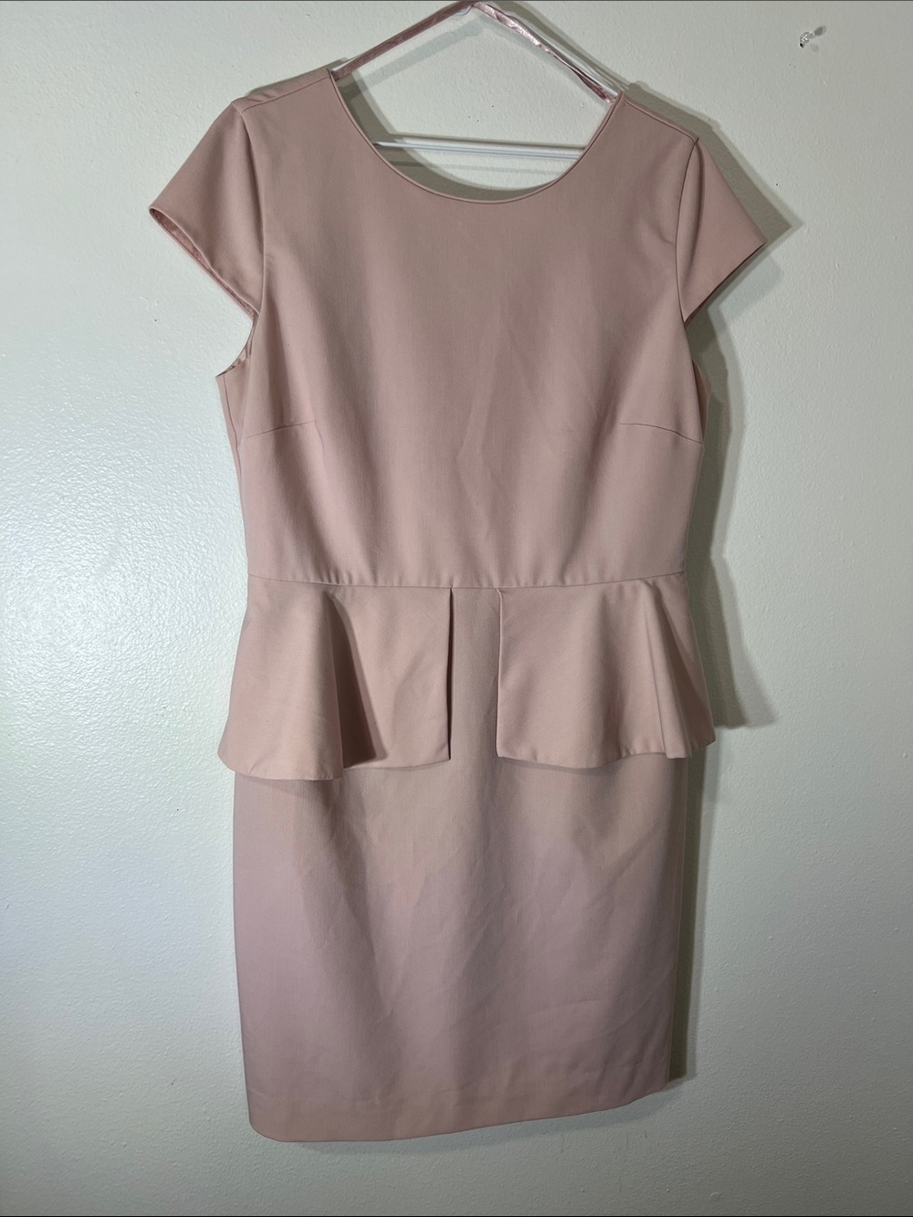Worthington Blush Peplum Midi Dress